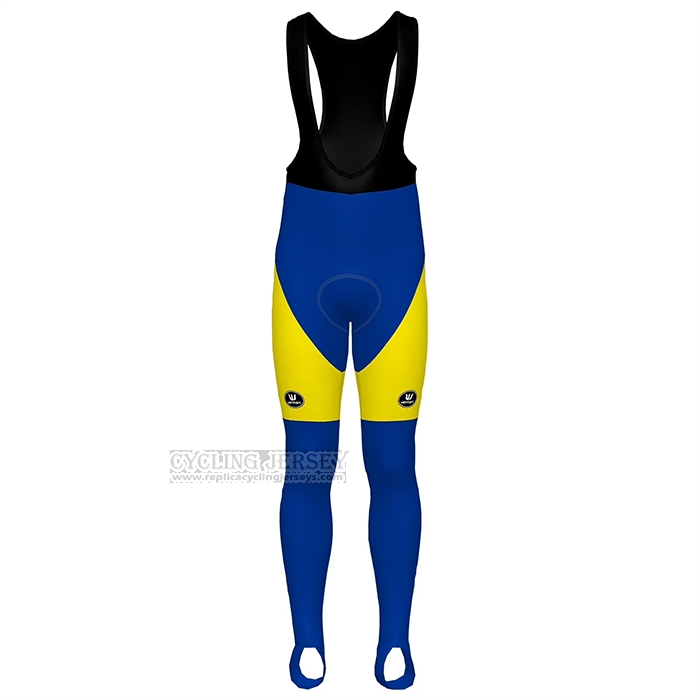 2022 Cycling Jersey Sport Vlaanderen Baloise Blue Yellow Long Sleeve and Bib Short